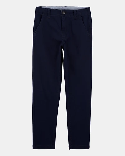 Kid Slim Tapered Chino Pants - Navy