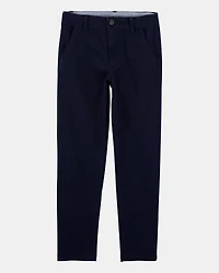 Kid Slim Tapered Chino Pants - Navy