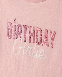 Toddler Girl 'Birthday Girlie' Graphic Tee - Pink