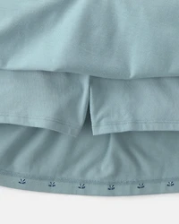 Girls Bow Cotton Skort - Blue