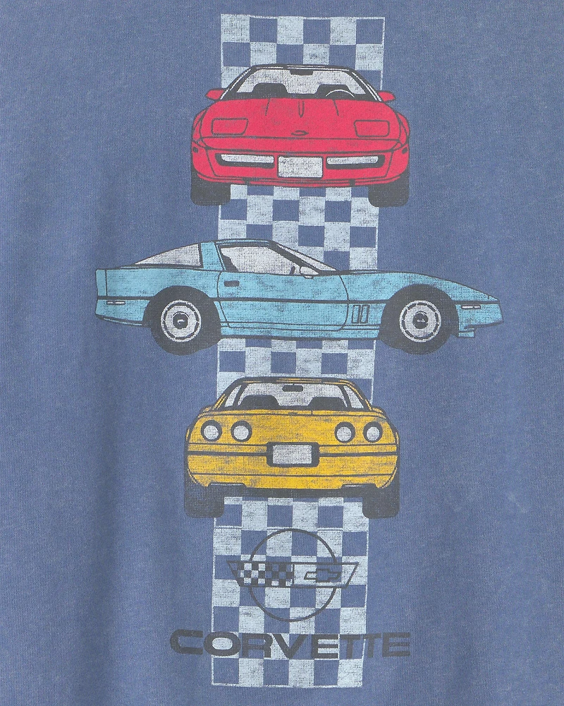 Boys Corvette French Terry Pullover Sweatshirt - Blue