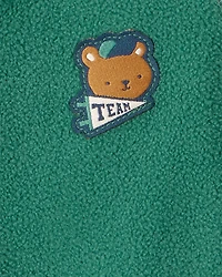 Baby Boy Bear Loose Fit Long-Sleeve Sleep & Play Pajamas - Green