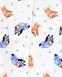 Baby Bluey Snug Fit Cotton Footie 1-Piece Pajamas