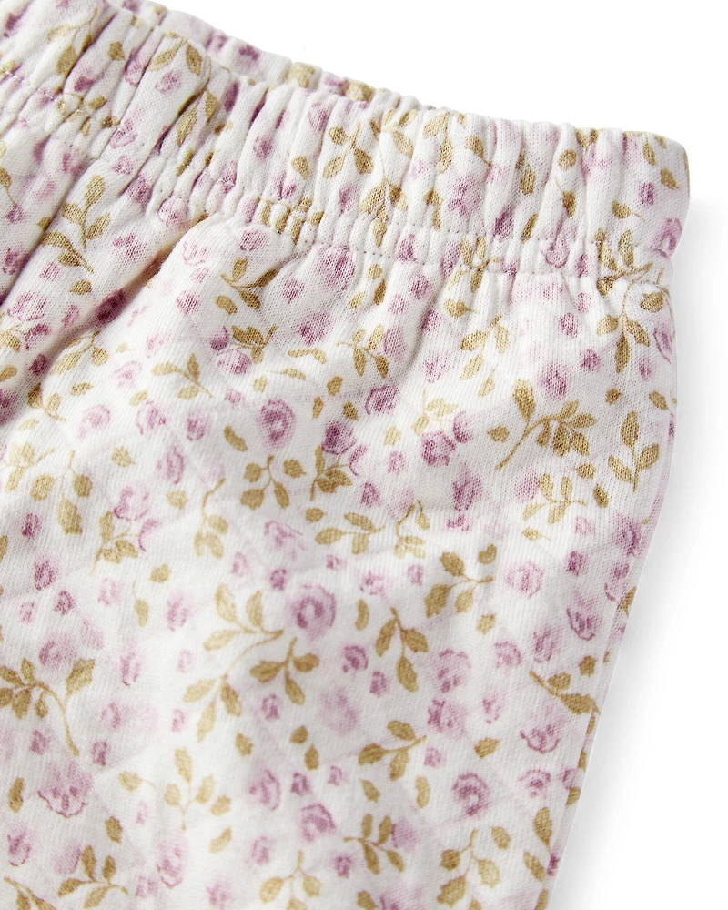 Baby Girl 2-Piece Cardigan & Pants Set Made with Organic Cotton in Botanic Muse Print