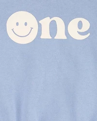 Baby Boy 2-Piece Birthday Bubble & Socks Set - Blue/White