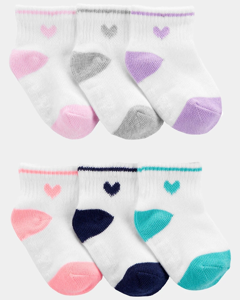 Baby Girl 6-Pack Crew Socks