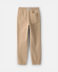 Kid Drawstring Knit Joggers - Beige
