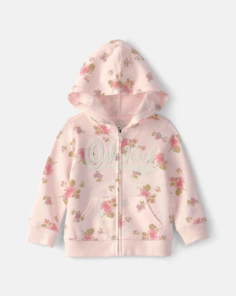 Baby Girl 2-Piece Floral OshKosh Logo Layering Set - Pink