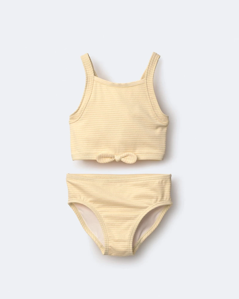 Toddler Girl Bow Tankini - Yellow