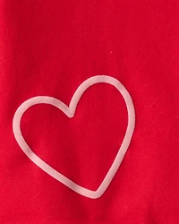 Baby Girl Valentine's Day 2-Piece Heart French Terry Tee & Pant Set - Red