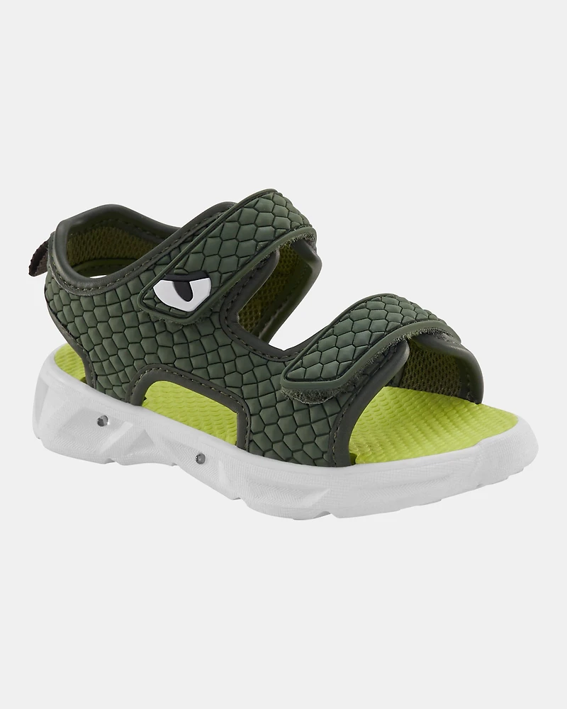 Toddler Rugged Light Up Sandals - Green