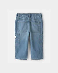 Baby Boy Wide-Leg Carpenter Jeans - Medium Wash