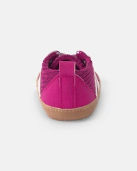 Baby Girl Striped Sneakers - Burgundy