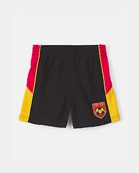 Toddler Umbro Spain Mesh Soccer Shorts - Red/Yellow/Black