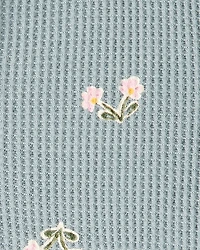 Baby Floral Waffle Knit Bodysuit Dress - Green