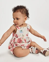 Baby Girl 2-Piece Floral Cardigan & Bubble Set - Pink