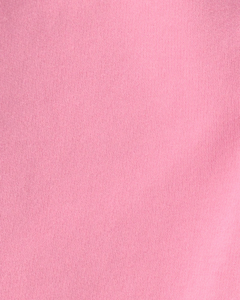 Girls French Terry Wide-Leg Pants - Pink