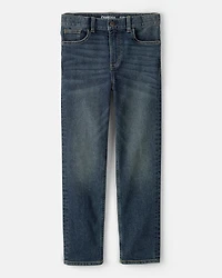 Kid Dark Wash Straight-Leg Jeans