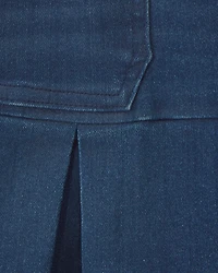 Girls Chambray Denim Skirt - Dark Wash