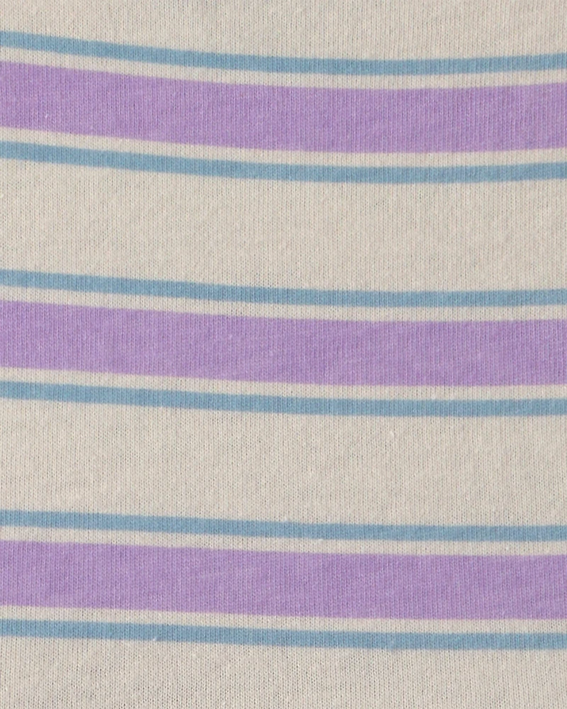 Baby Girl Striped Short-Sleeve Dress - Blue