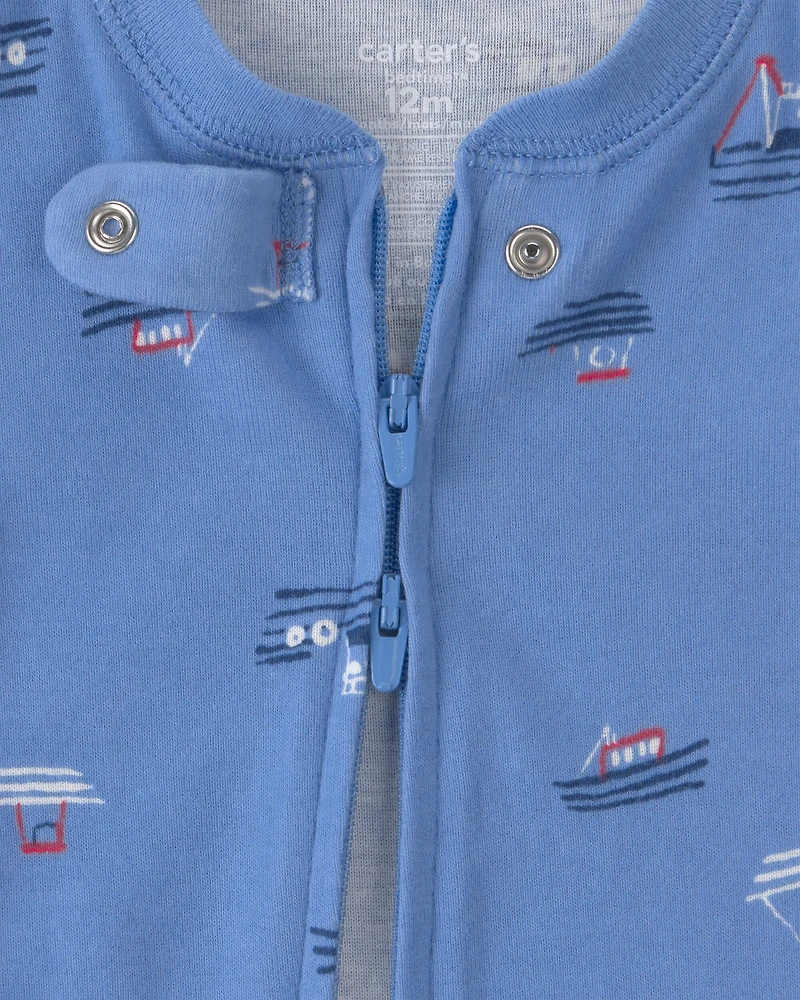 Baby Boy 2-Pack Boat Snug Fit 1-Piece Pajama - Blue