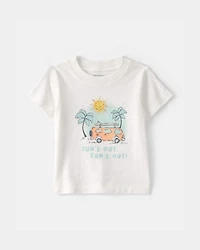 Baby Boy 3-Piece Beach Trip Striped Outfit Set - Blue/White