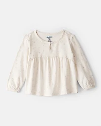 Baby Girl Sparkle Top - Ivory
