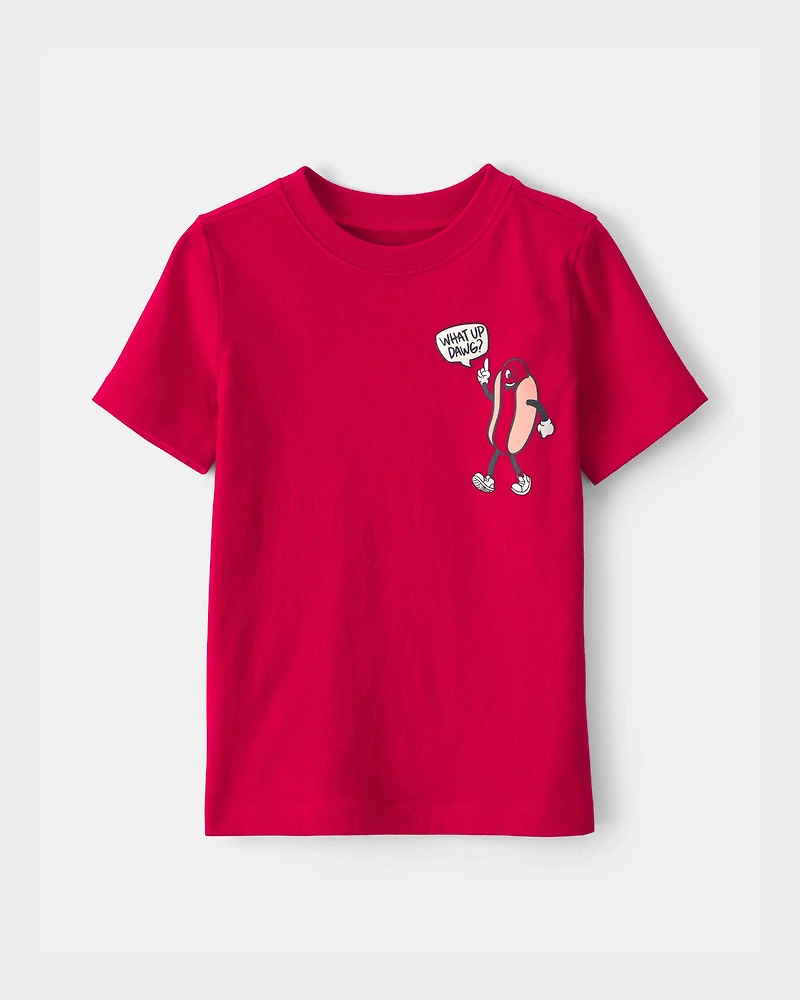 Toddler Boy Hot Dog Graphic Tee - Red