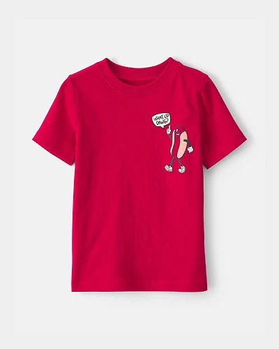 Toddler Boy Hot Dog Graphic Tee - Red