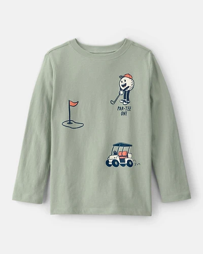 Boys Golf Long-Sleeve Graphic Tee - Green
