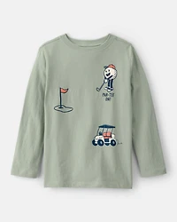 Boys Golf Long-Sleeve Graphic Tee - Green