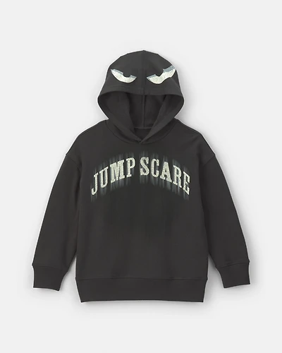 Boys 'Jump Scare' Halloween French Terry Hoodie - Black/White