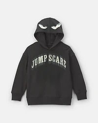Boys 'Jump Scare' Halloween French Terry Hoodie - Black/White