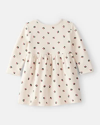 Baby Girl DayDream Fleece Holly Knit Dress - Ivory
