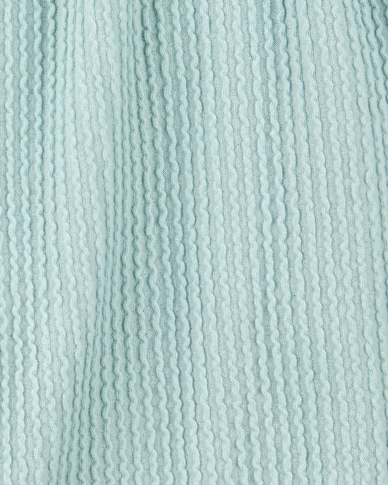 Kid Ribbed Textured Drawstring Skort