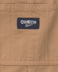 Toddler Boy Cargo Overalls - Khaki