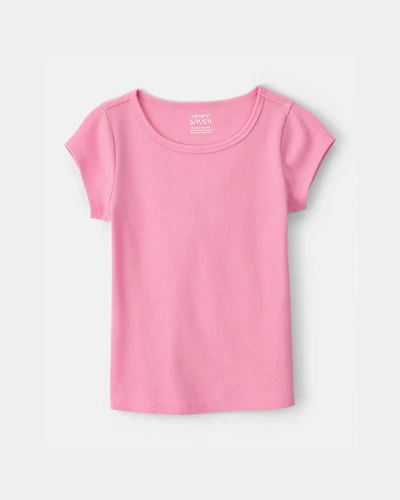 Girls Rib Top - Pink