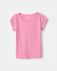 Girls Rib Top - Pink