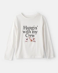 Girls Crew Long-Sleeve Graphic Tee - White