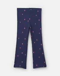 Toddler Girl 2-Piece 'Sweet & Kind' Strawberry Sweatshirt & Pant Set - Navy Blue