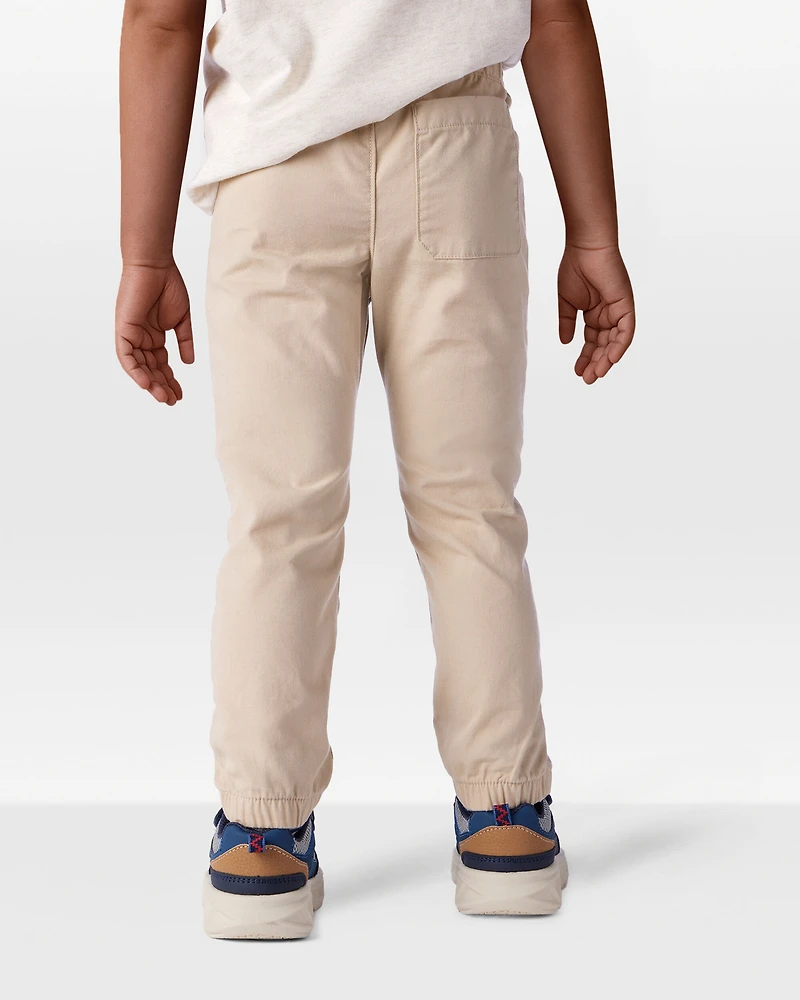 Toddler Boy Cotton Everyday Pull-On Jogger - Khaki