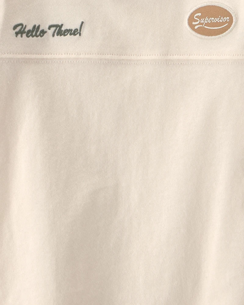 Baby Boy 'Hello There' Graphic Tee - Cream