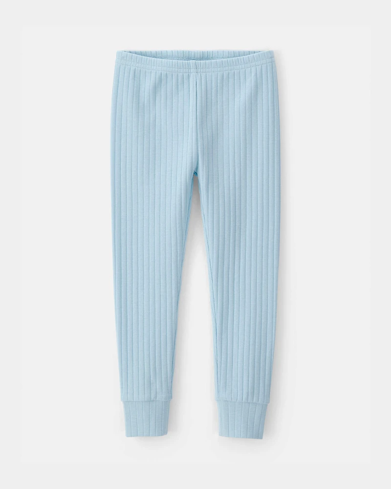 Toddler Boy Rib Snug Fit 2-Piece Pajama Set - Blue