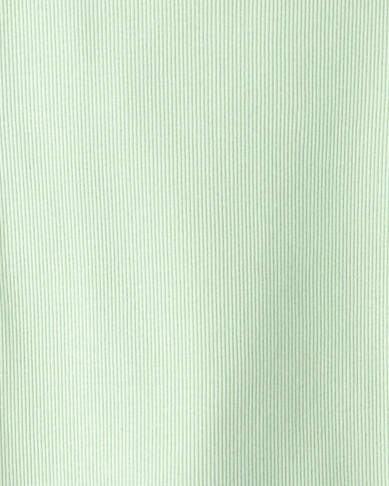 Girls Rib Top - Green