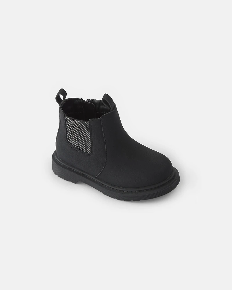 Toddler Boy Ankle Boots - Black