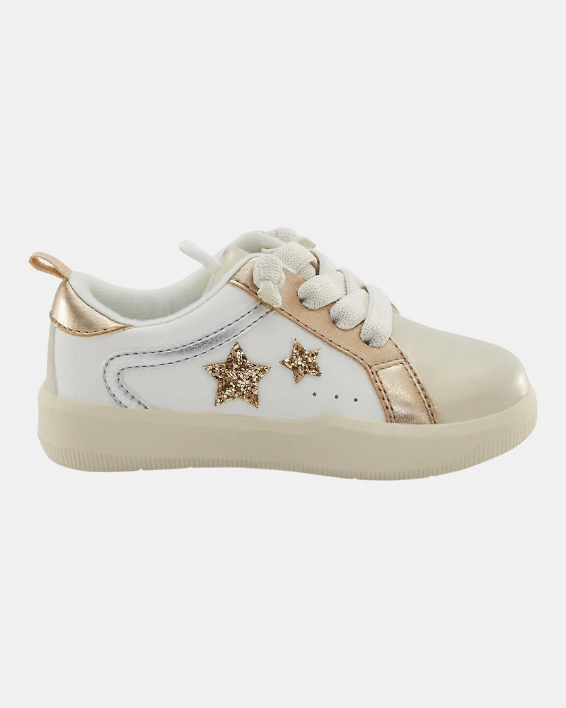 Toddler Metallic Star Sneakers - Gold