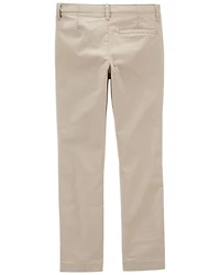 Boys Husky Fit Stretch Chino Pants - Khaki