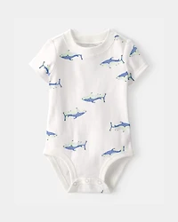Baby Boy 3-Piece Shark Striped Outfit Set - Blue/White