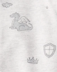 Baby 3-Piece Fairytale Print Little Jacket Set - Ivory/Grey