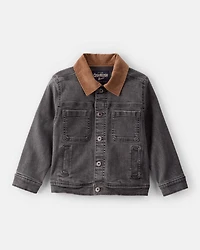 Toddler Boy Denim Utility Barn Jacket - Black